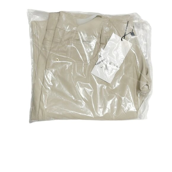 NEW Zara Women's FAUX LEATHER MOM FIT TROUSERS Ecru - Picture 11 of 11